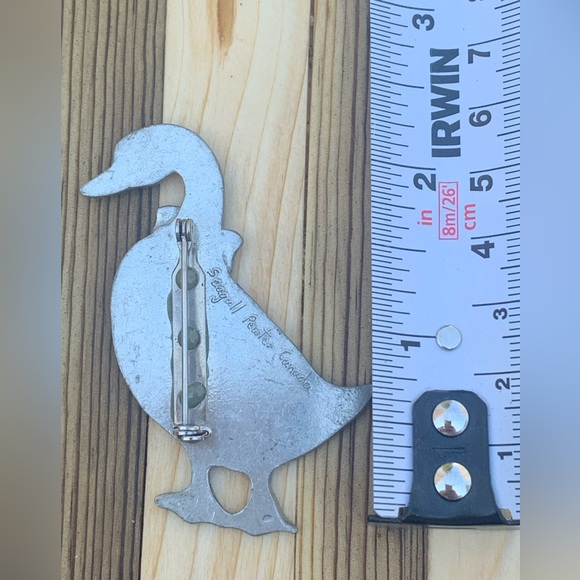 Seagull Pewter Goose Brooch Pin - Picture 4 of 4